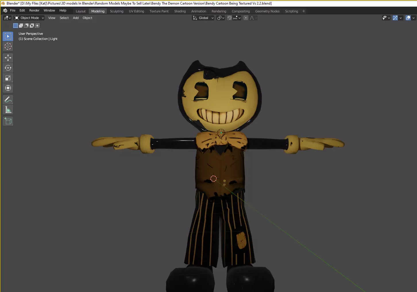 Bendy The Demon Cartoon BATDR Low-poly 3D model_0