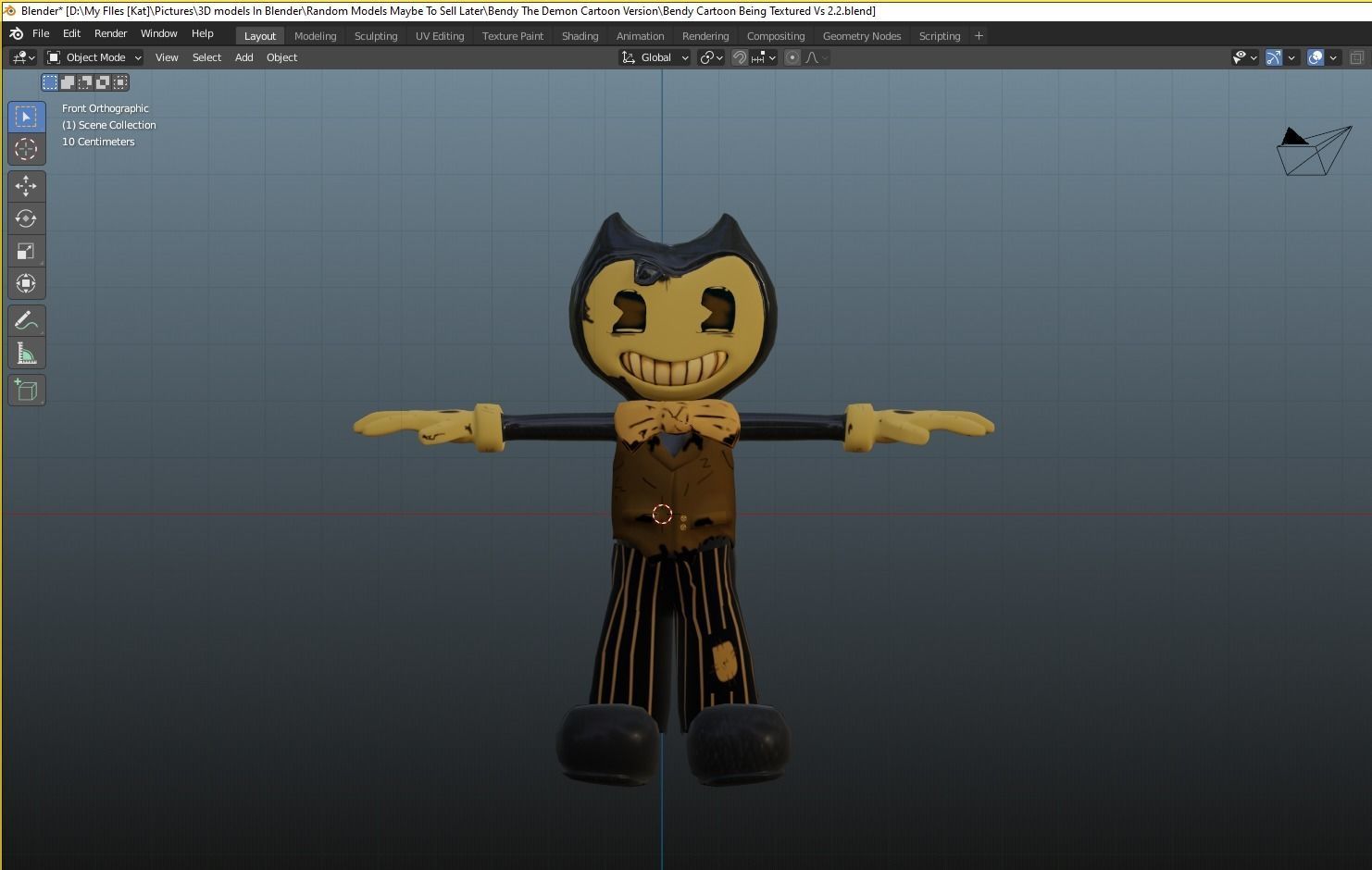 Bendy The Demon Cartoon BATDR Low-poly 3D model_5