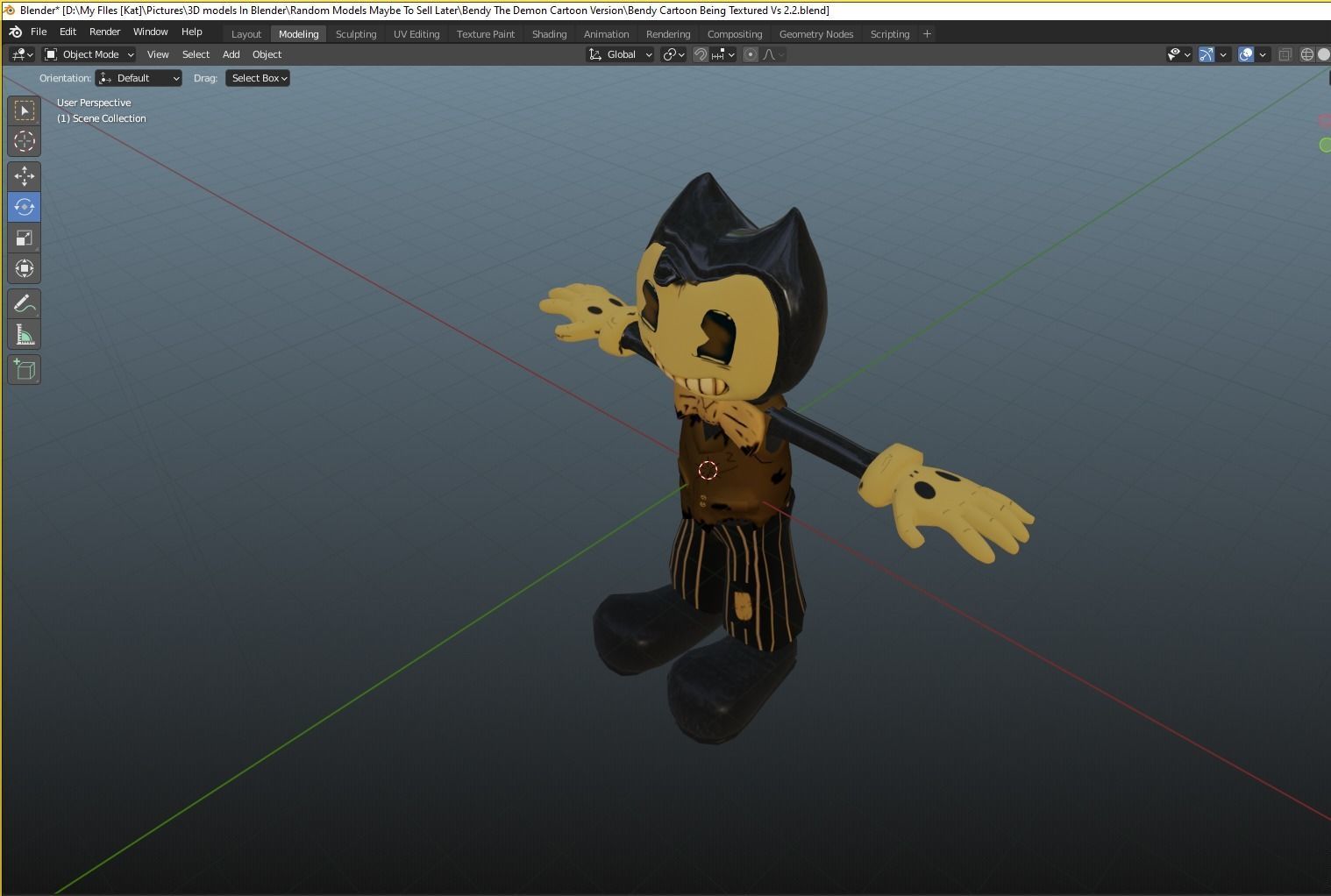 Bendy The Demon Cartoon BATDR Low-poly 3D model_6