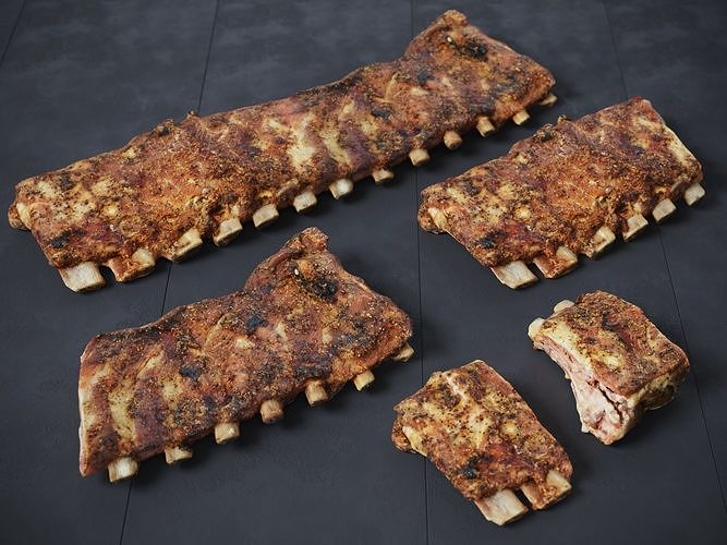 Grilled Ribs 3D model 2