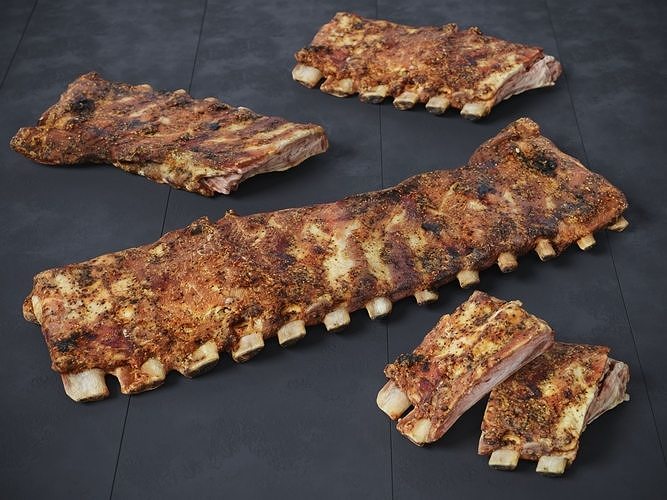 Grilled Ribs 3D model 3