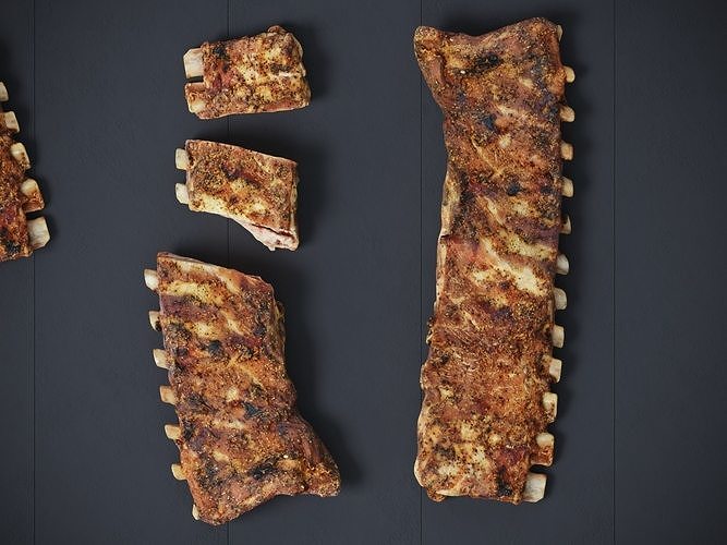 Grilled Ribs 3D model 5