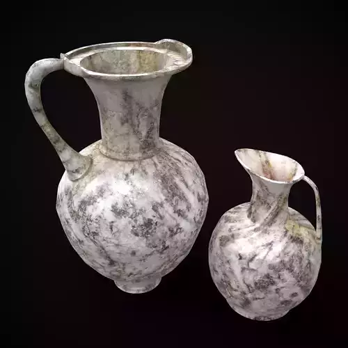 Marble Pitchers 3D Model Collection