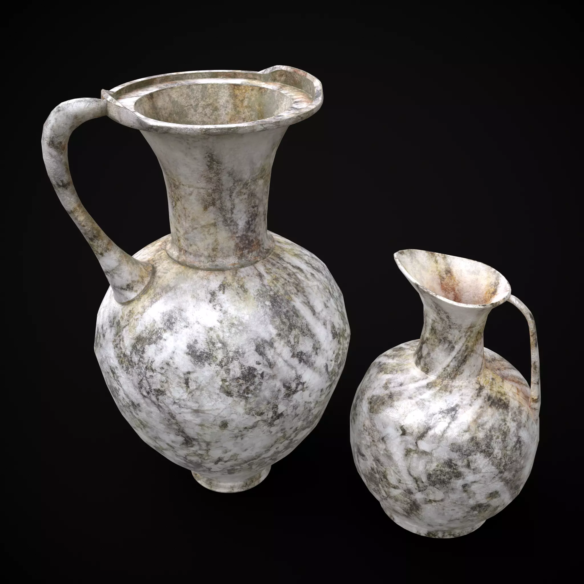 Marble Pitchers 3D Model Collection_0