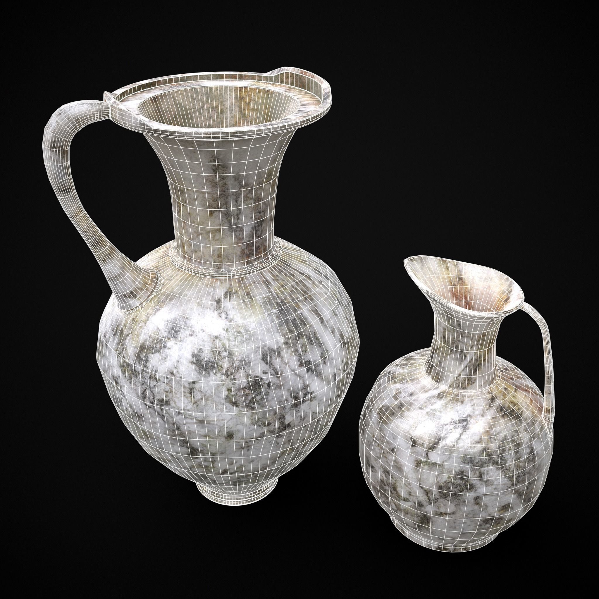 Marble Pitchers 3D Model Collection_18