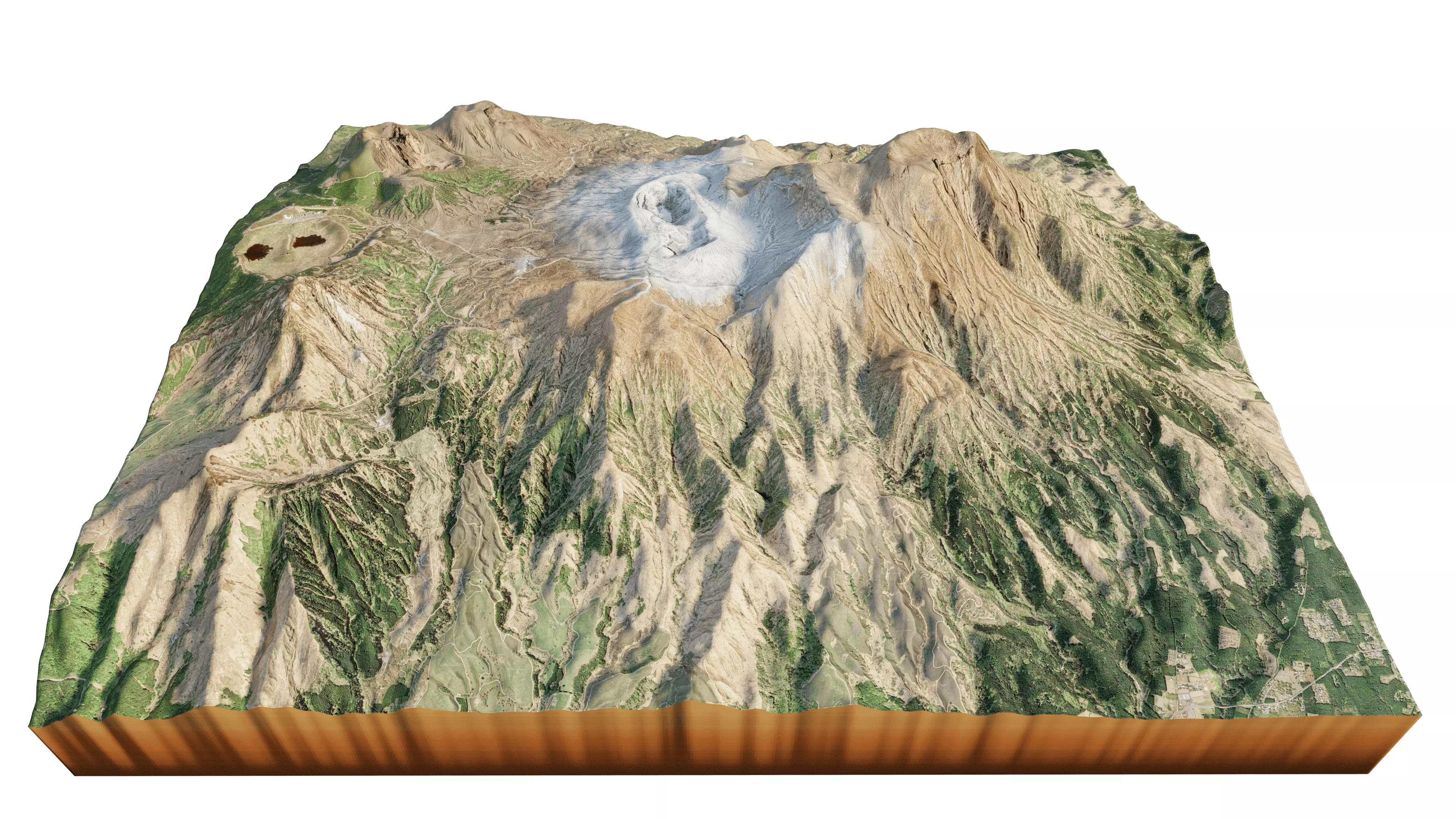 Mount Aso Nakadake terrain 3d 3D model_0
