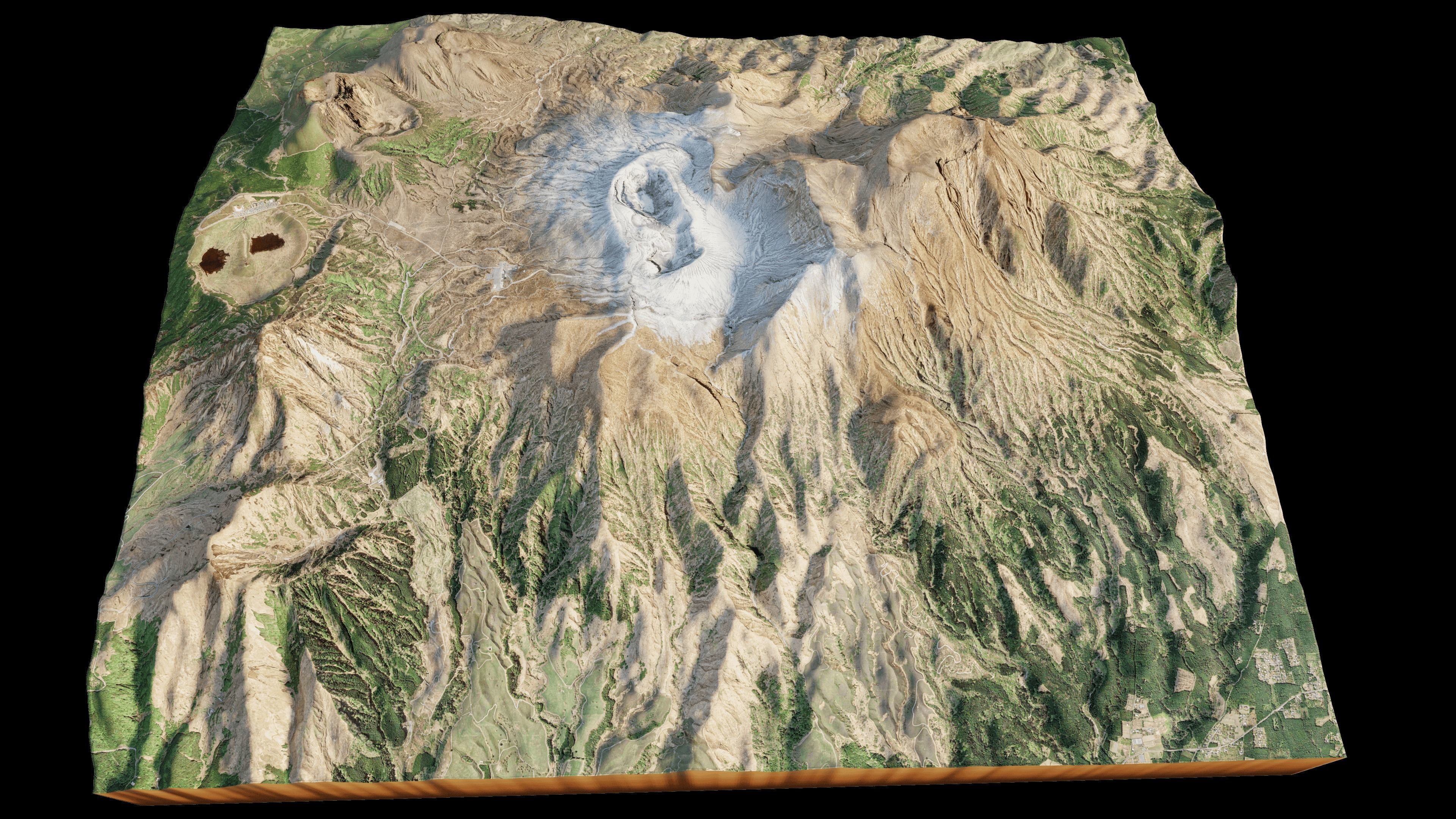 Mount Aso Nakadake terrain 3d 3D model_3