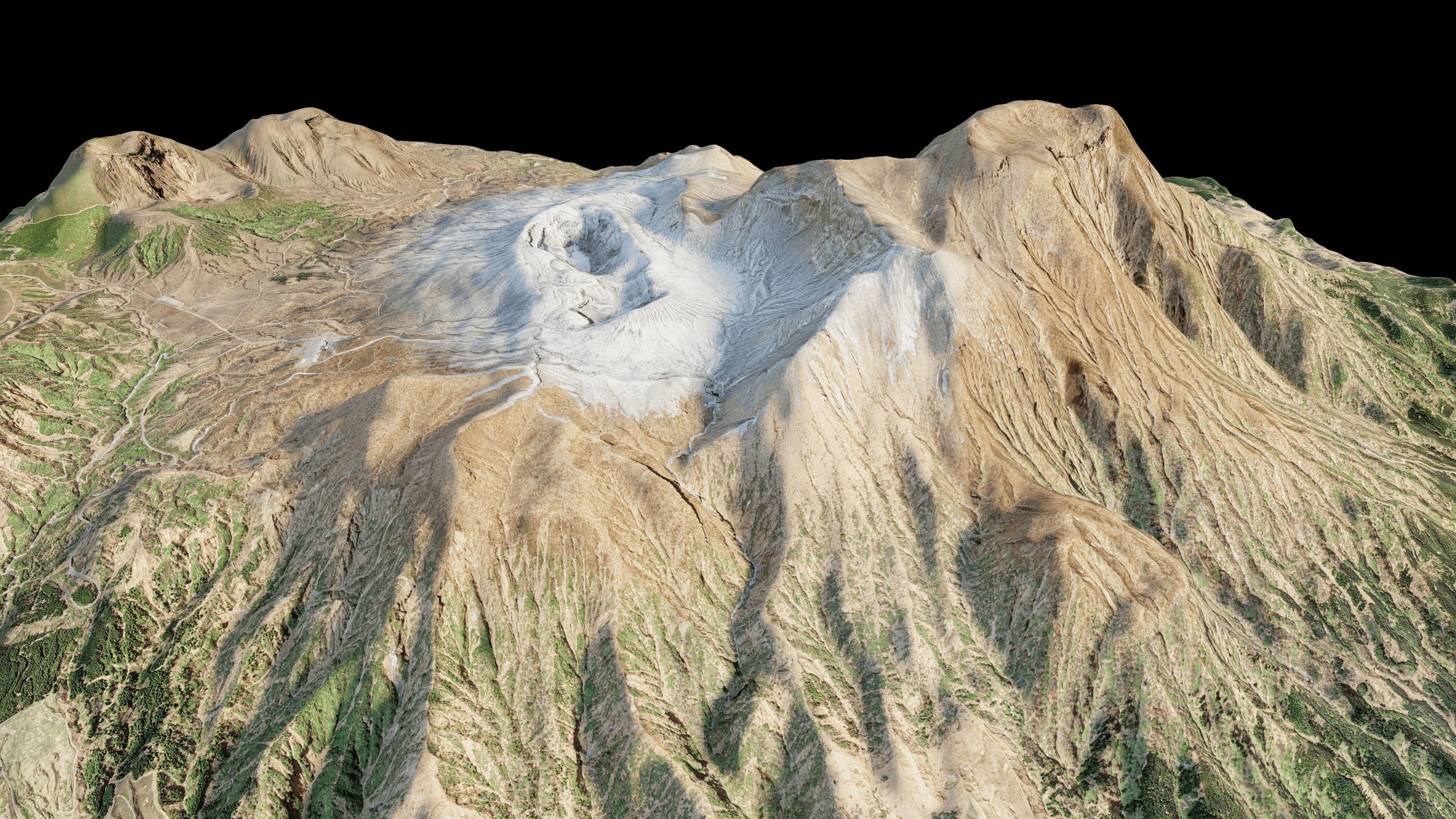 Mount Aso Nakadake terrain 3d 3D model_4