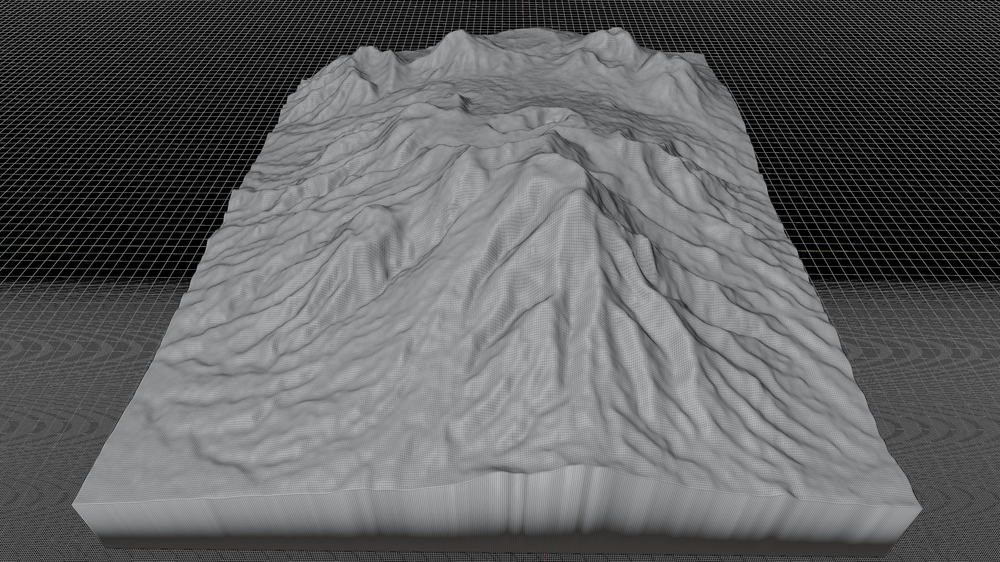 Mount Aso Nakadake terrain 3d 3D model_2