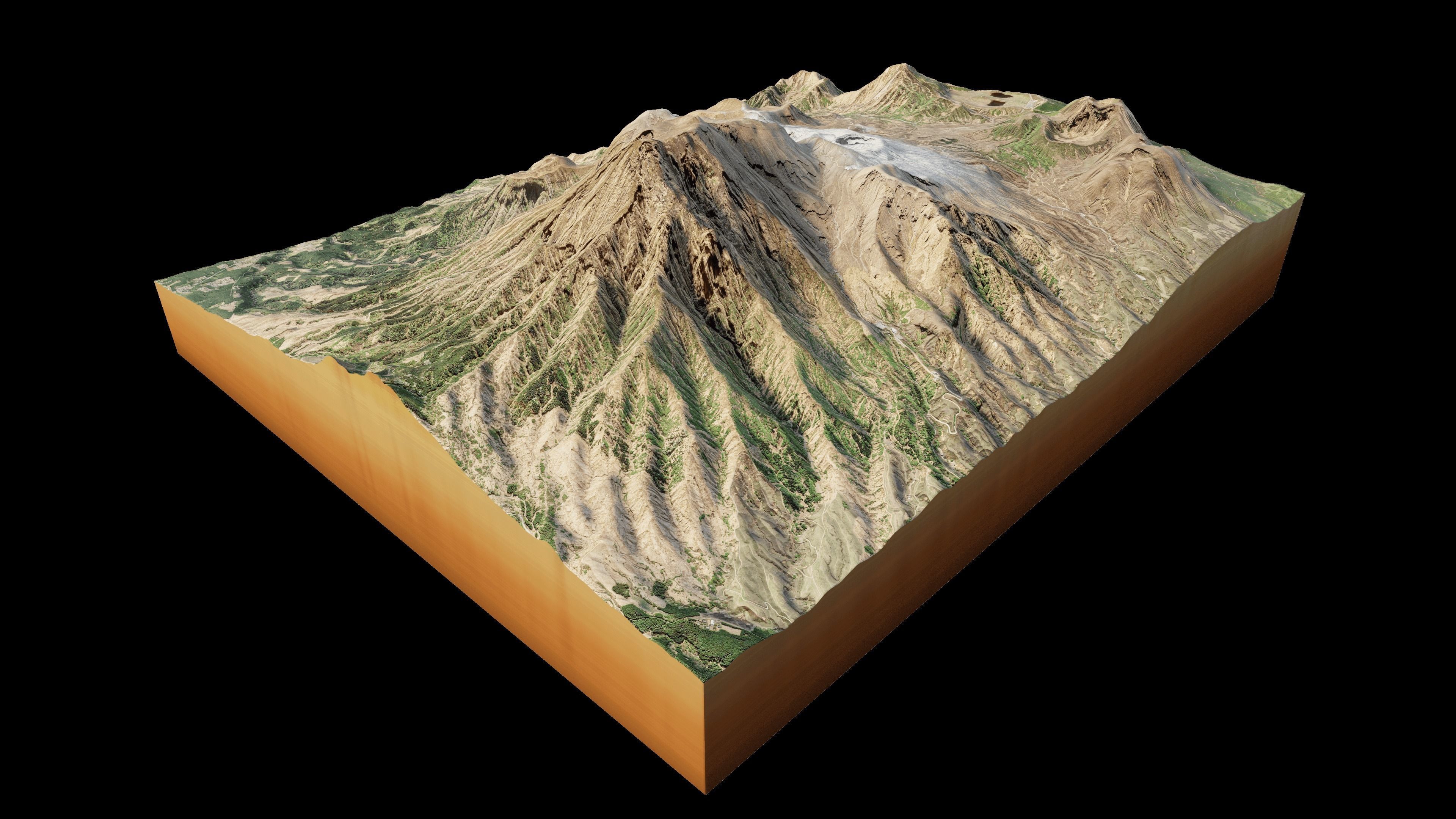 Mount Aso Nakadake terrain 3d 3D model_8