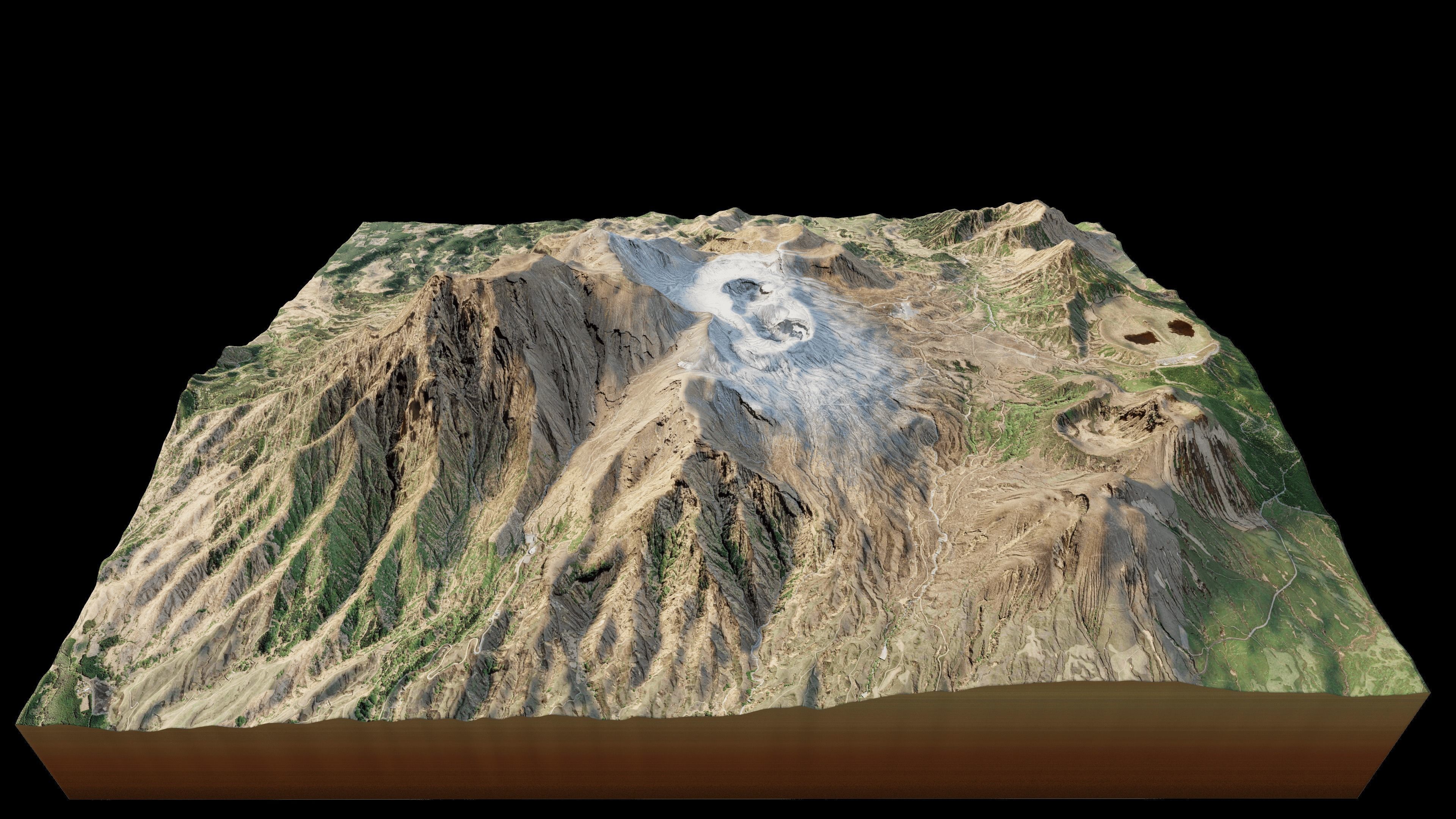 Mount Aso Nakadake terrain 3d 3D model_9