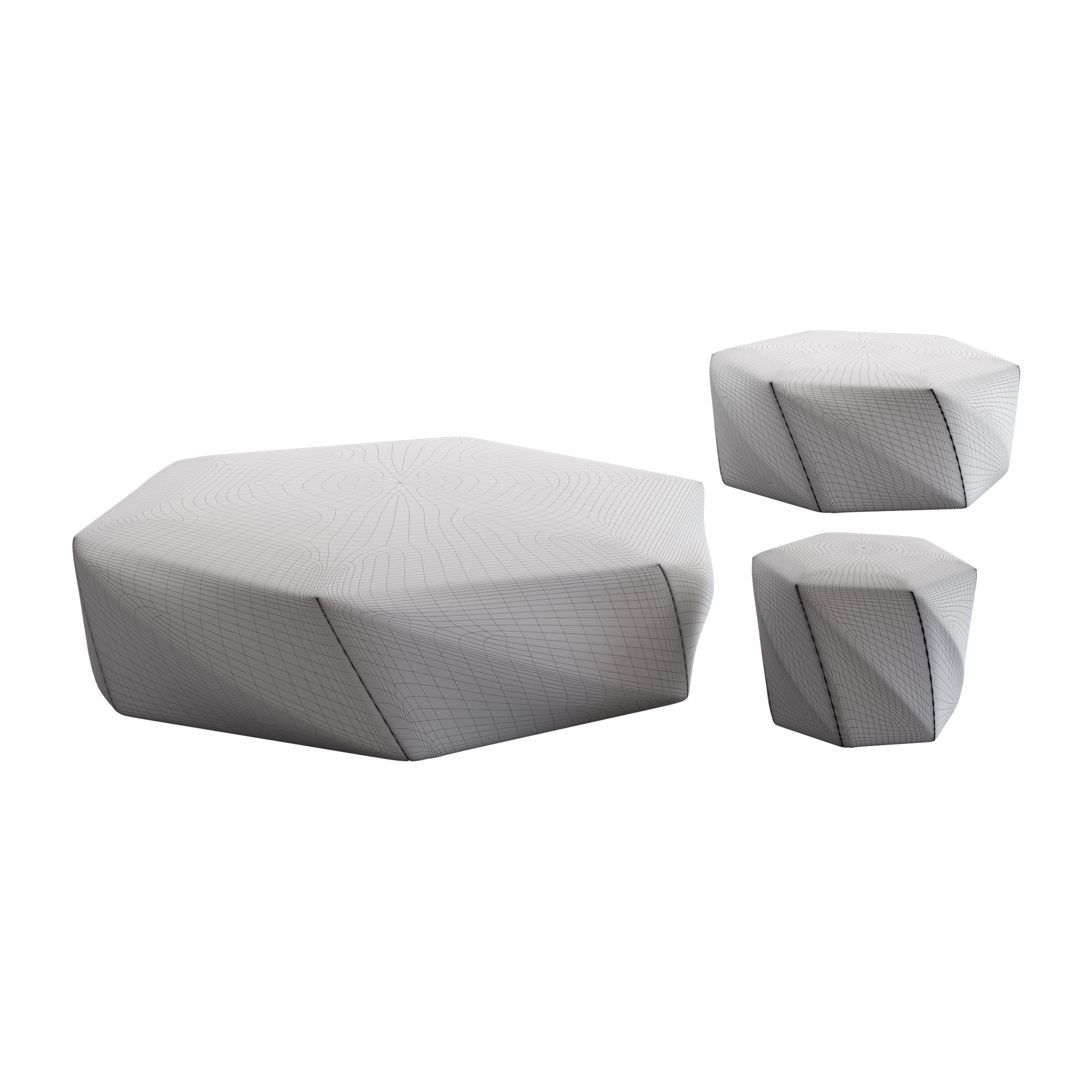 Brook pouf by MOROSO 3D model_5