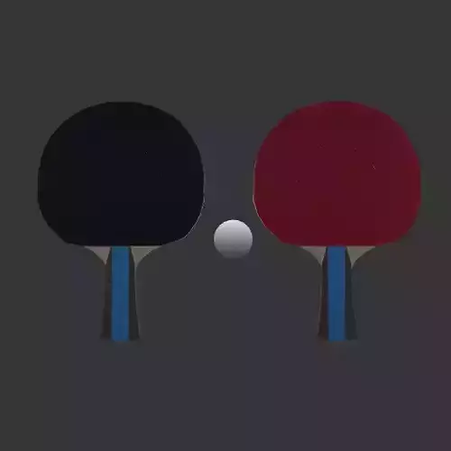 Table tennis bat and ball