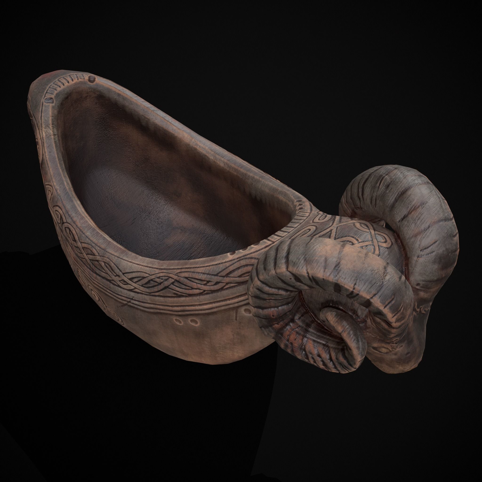 Ram Drinking Vessel Low-poly 3D model_18