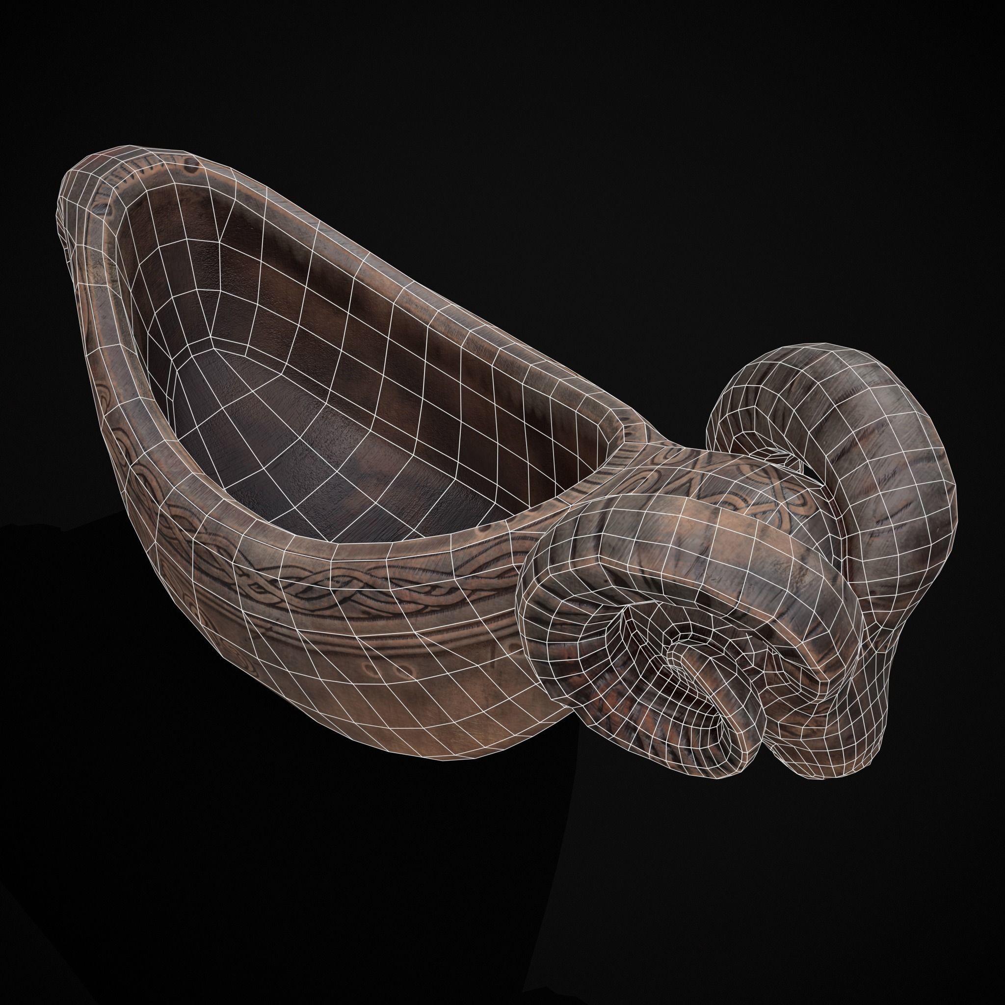 Ram Drinking Vessel Low-poly 3D model_19