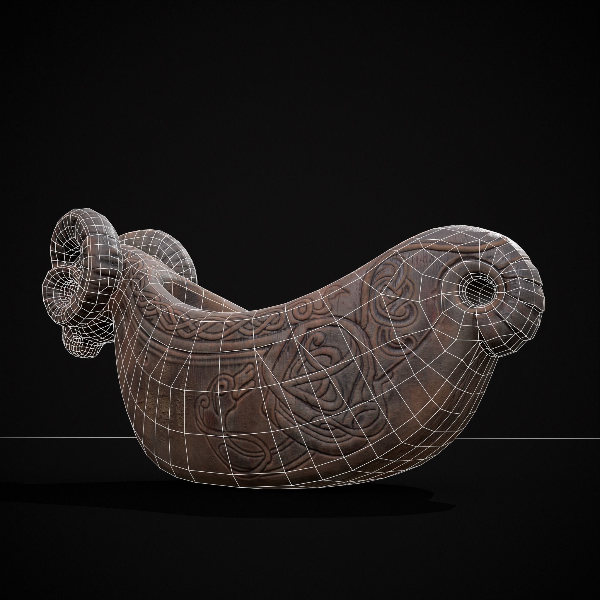 Ram Drinking Vessel Low-poly 3D model_11