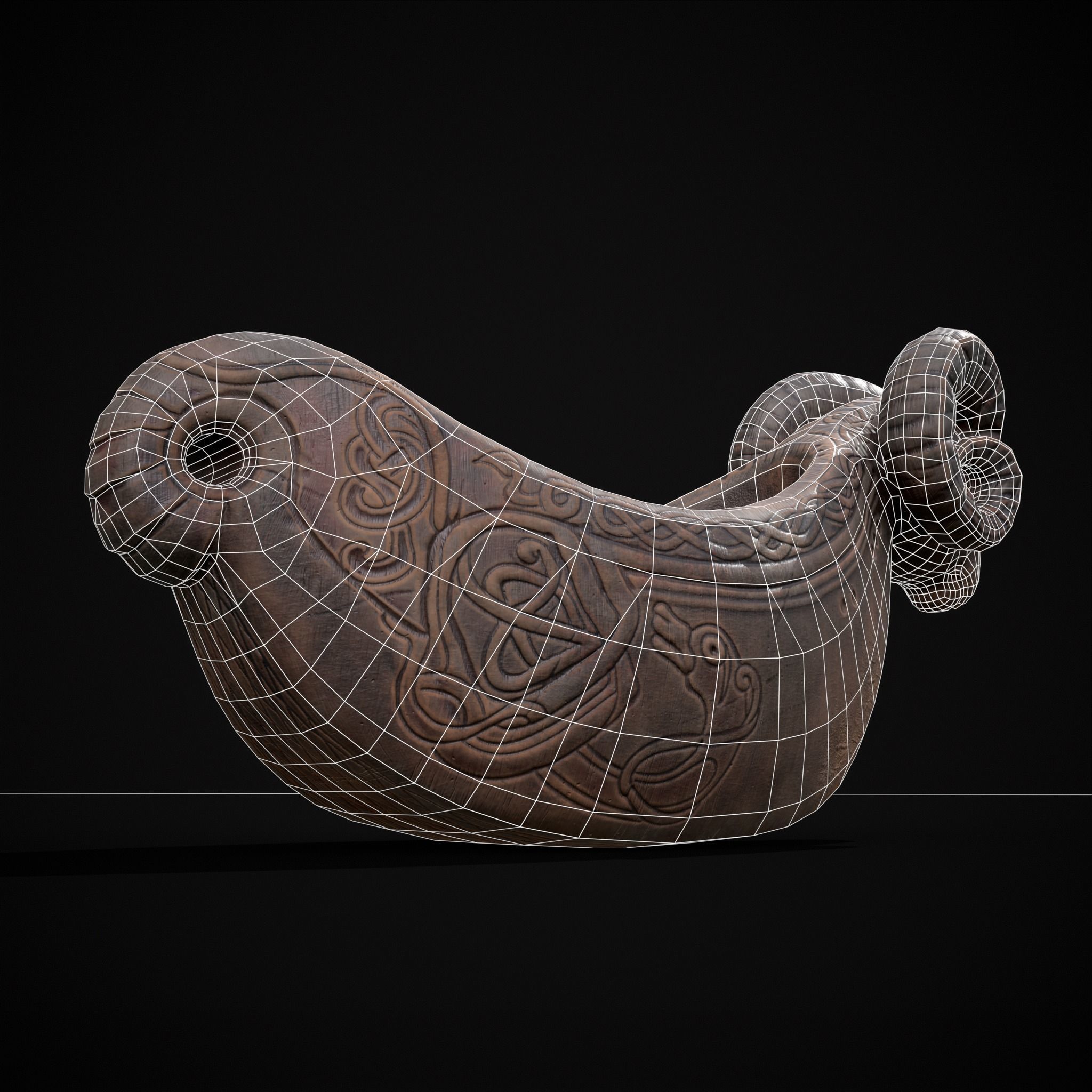 Ram Drinking Vessel Low-poly 3D model_15