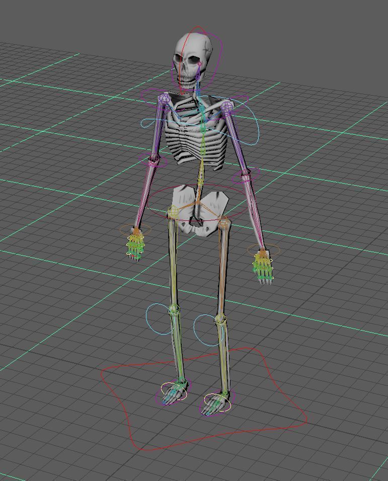 Low Poly Skeleton 3D Model - Fully Rigged and Textured Low-poly 3D model_1
