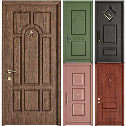 Set Classic Door 04 3D model