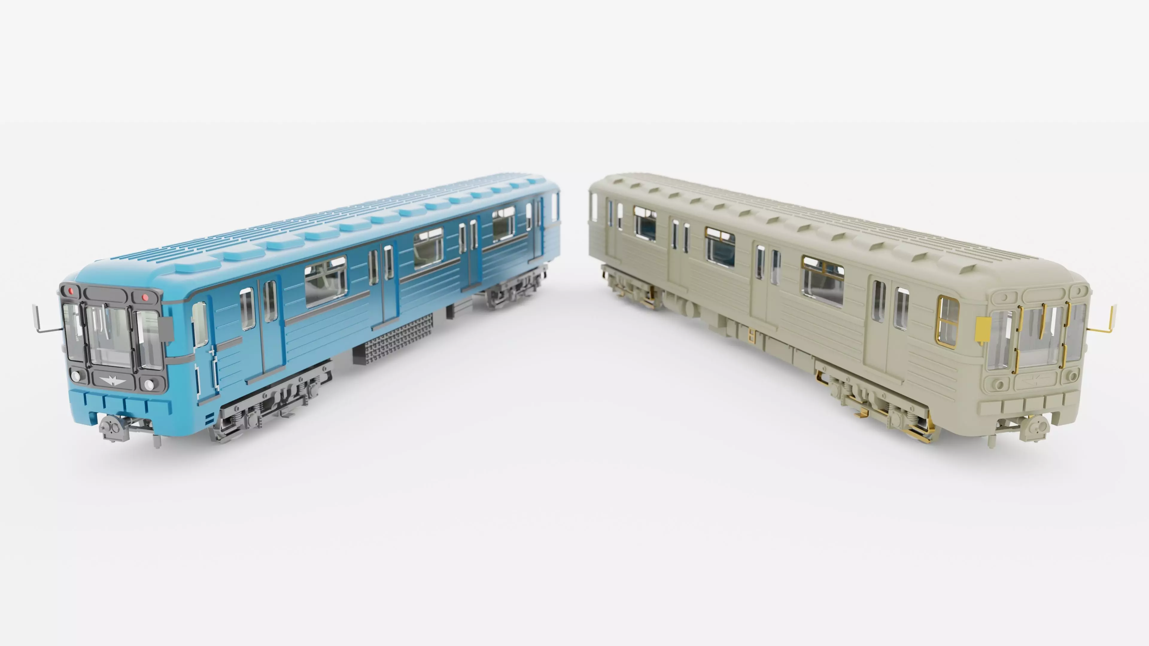 Metrovagonmash 81-717 wagon of the Budapest Metro in scale TT 3D print model_0