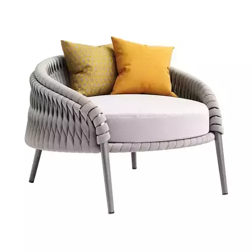 Kalife Round Lounge Chair from Sifas 3D model