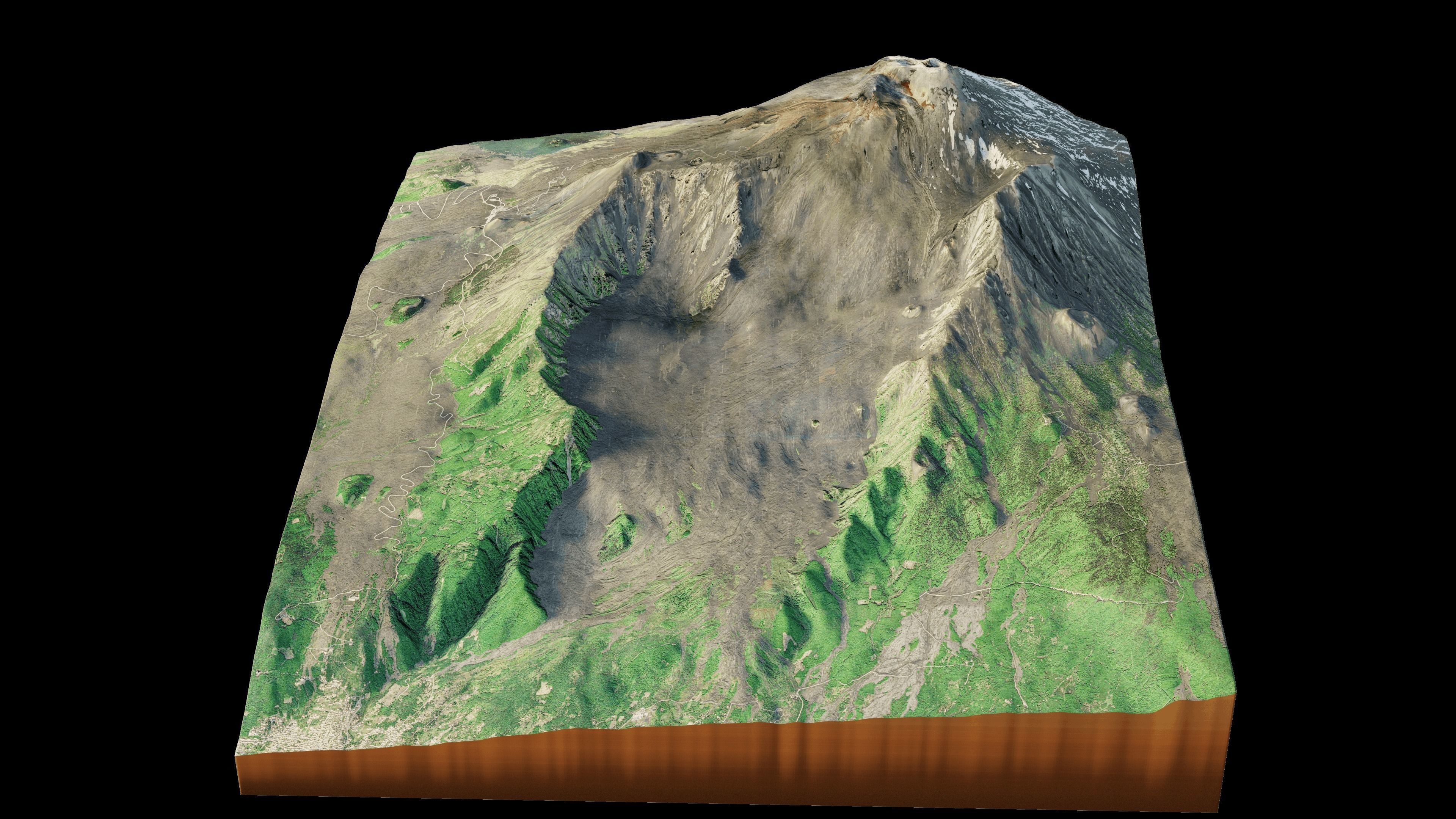 Mount Etna 3d model terrain 3D model_8
