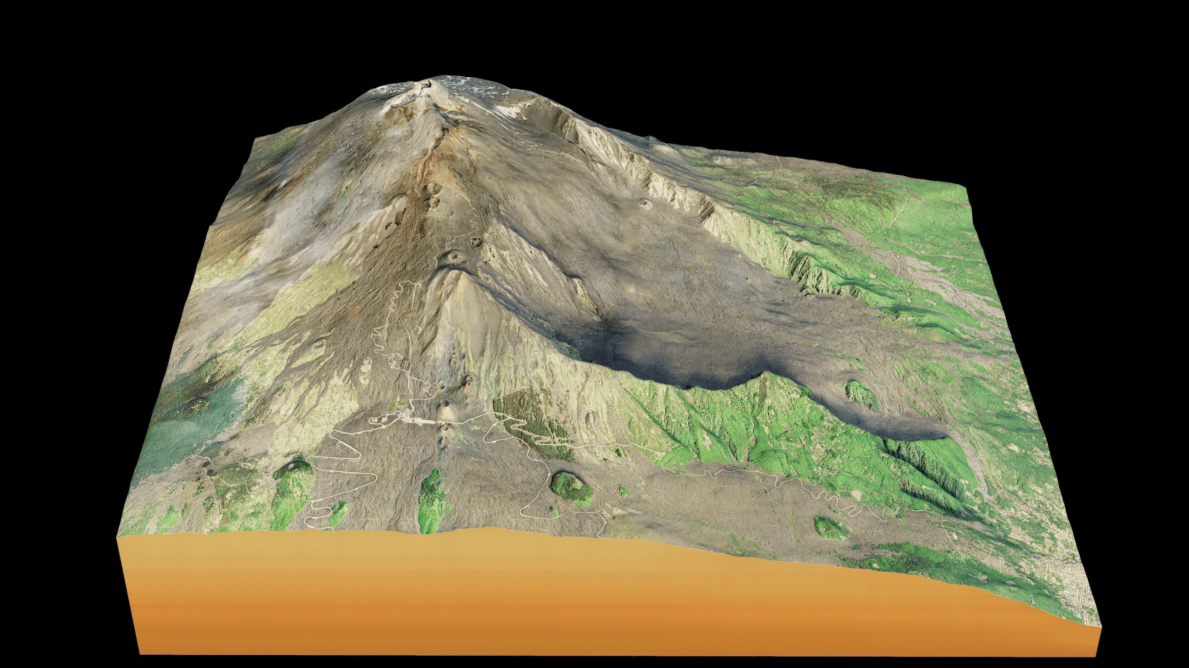 Mount Etna 3d model terrain 3D model_10