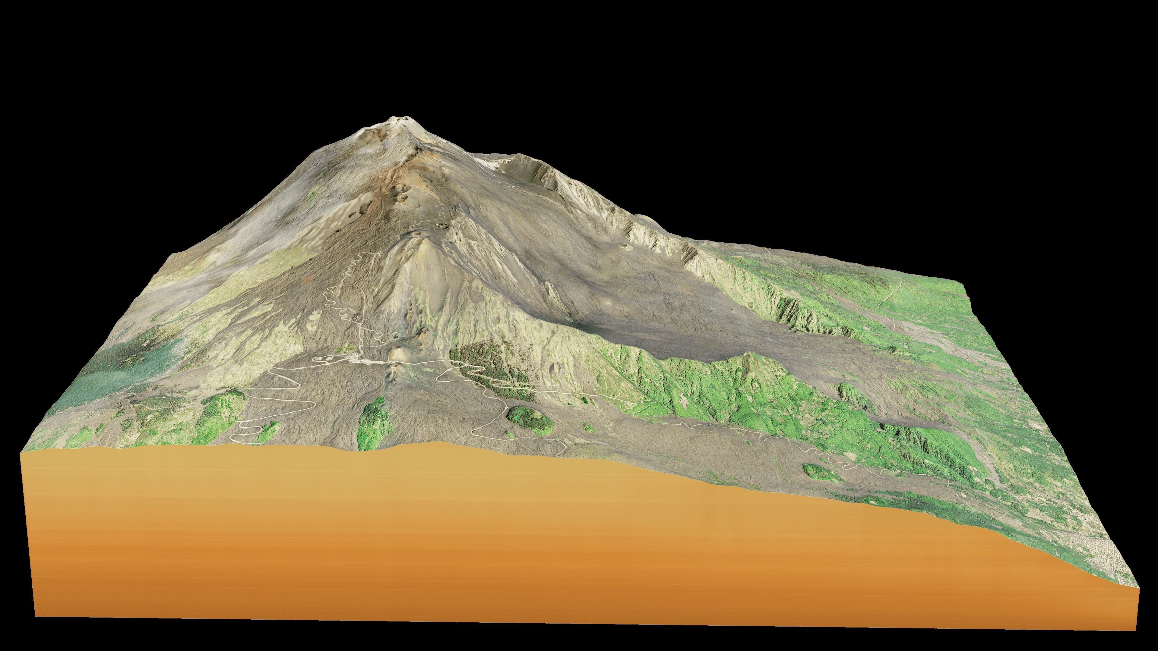 Mount Etna 3d model terrain 3D model_4