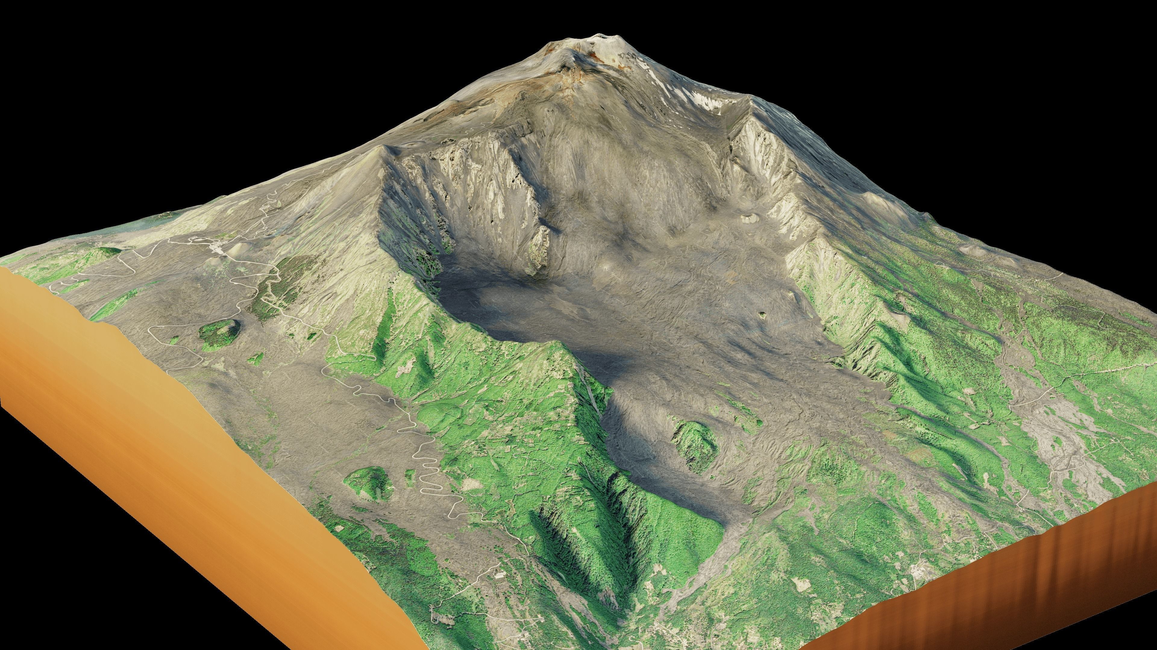Mount Etna 3d model terrain 3D model_6