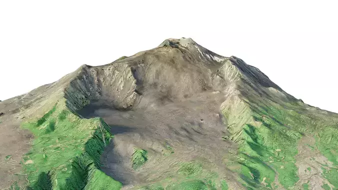 Mount Etna 3d model terrain 3D model