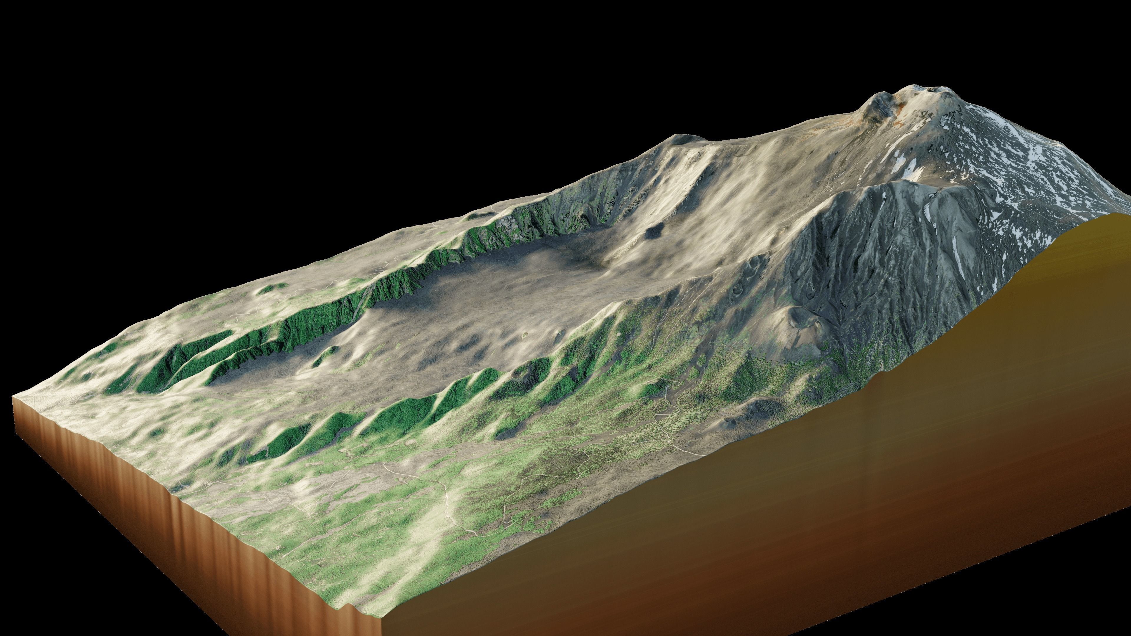 Mount Etna 3d model terrain 3D model_11