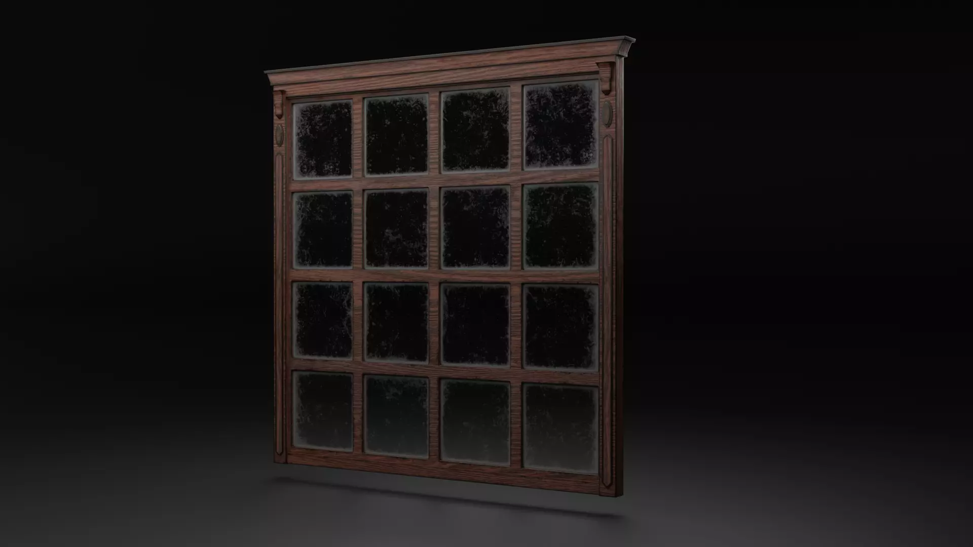 Old dusty Window VR AR low-poly 3d model Free low-poly 3D model