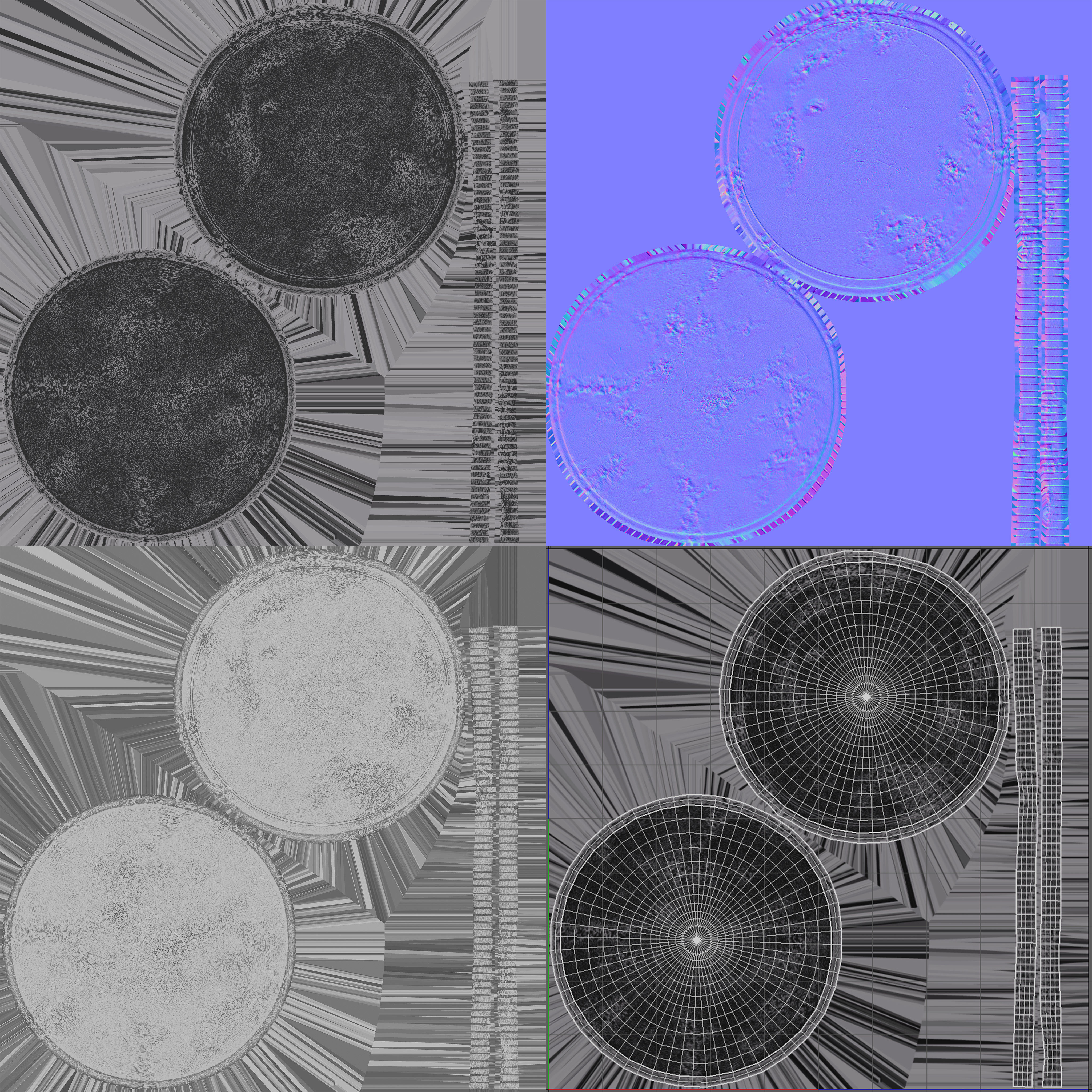 Bitcoin coin Low-poly 3D model_8