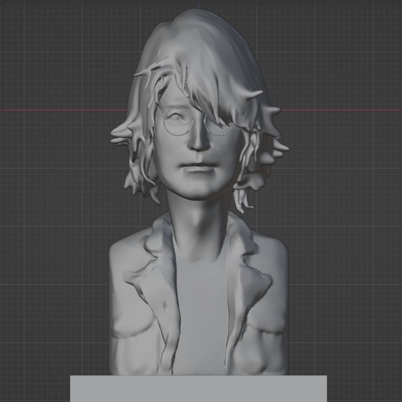 A bust of a man resembling John Free 3D model_3