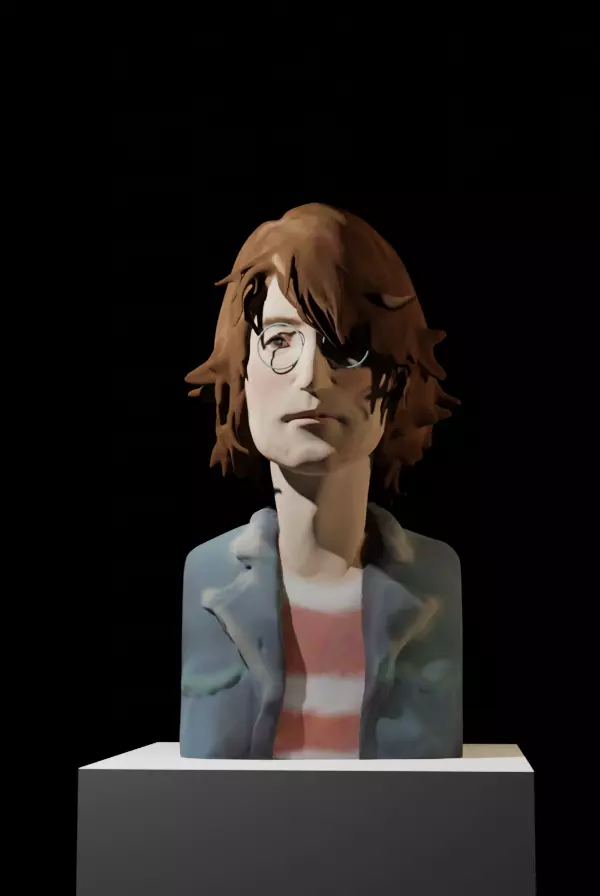 A bust of a man resembling John Free 3D model_0