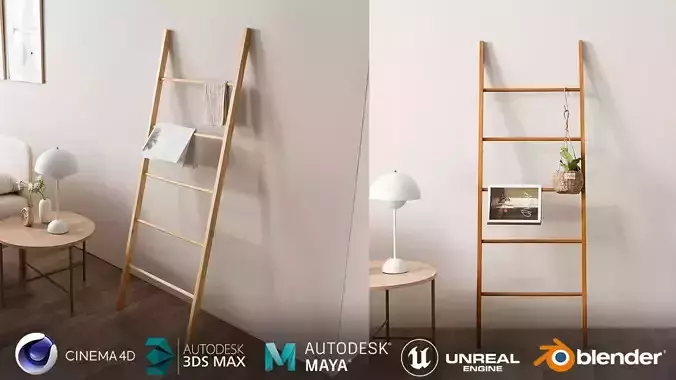 Neo Interior Hardwood Ladder Hanger