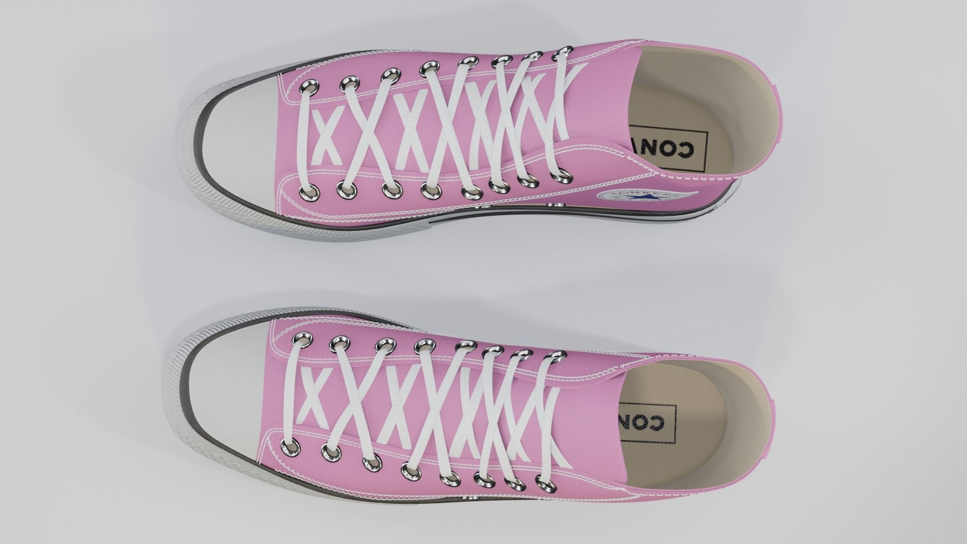 Basketball Leather Shoes Converse All Star Pink 3D model_4