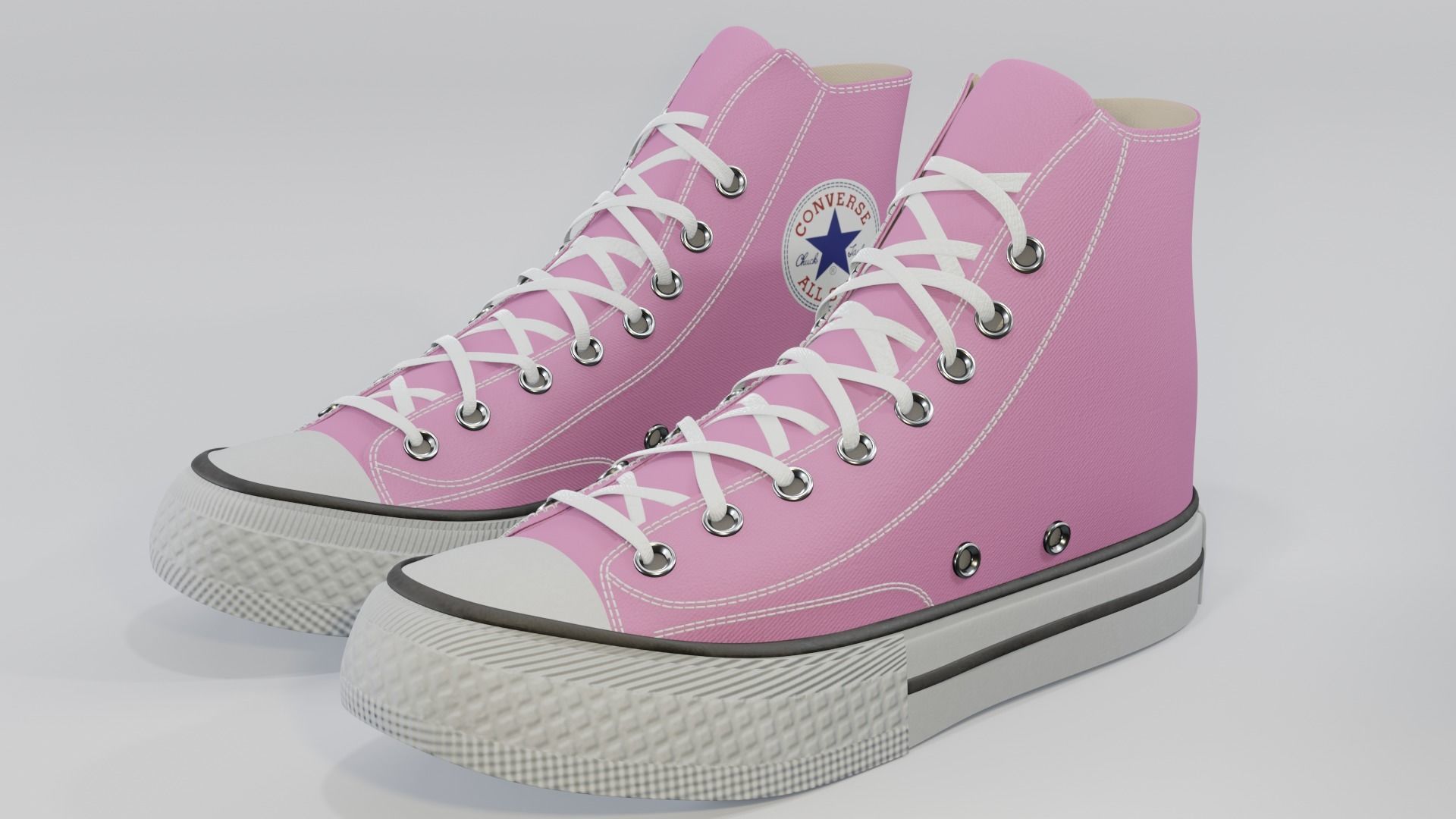 Basketball Leather Shoes Converse All Star Pink 3D model_1