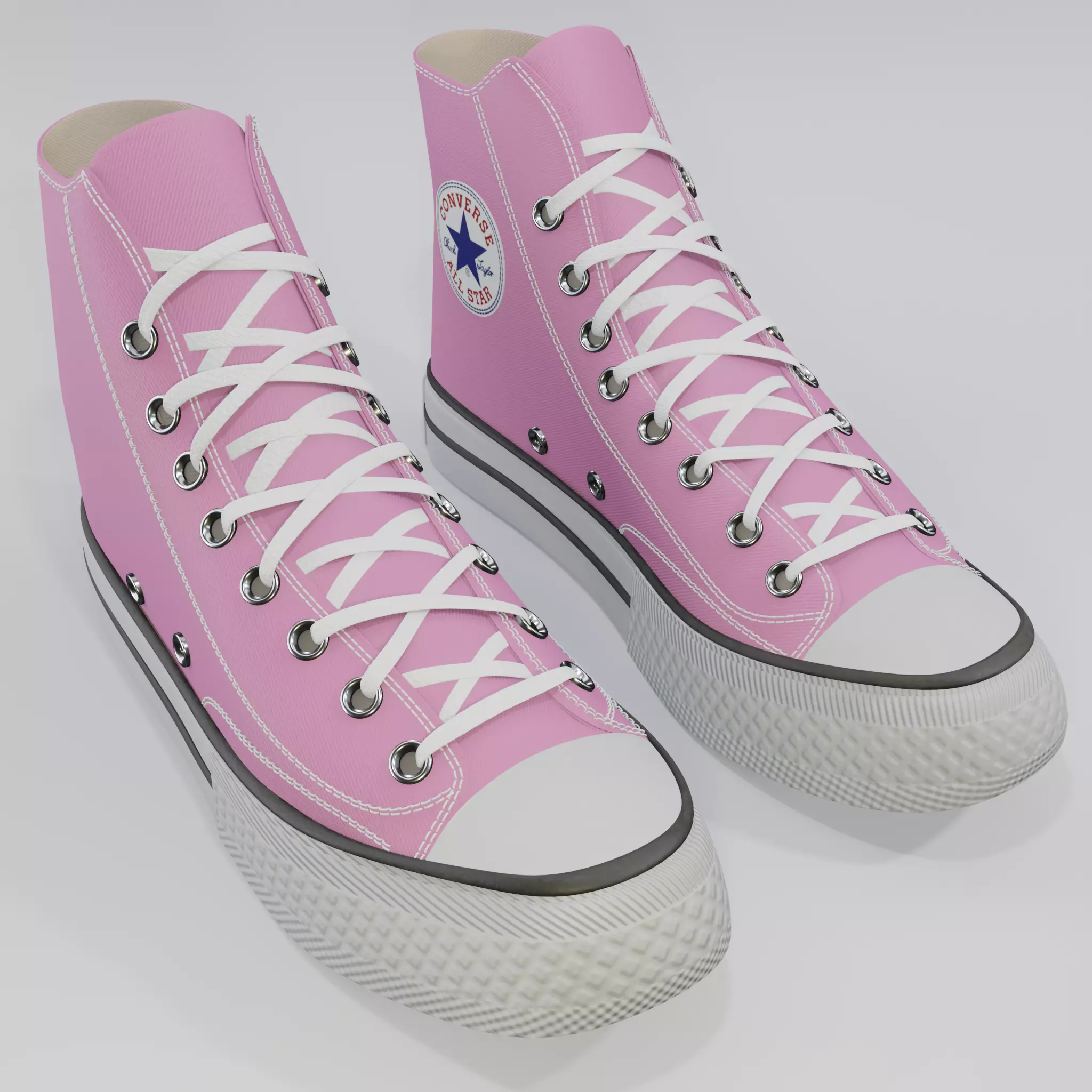Basketball Leather Shoes Converse All Star Pink 3D model_0