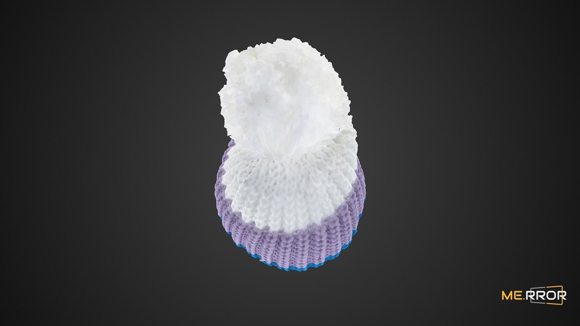 3 Color Knit Hat 3D model_9