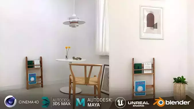 Wood mini magazine rack