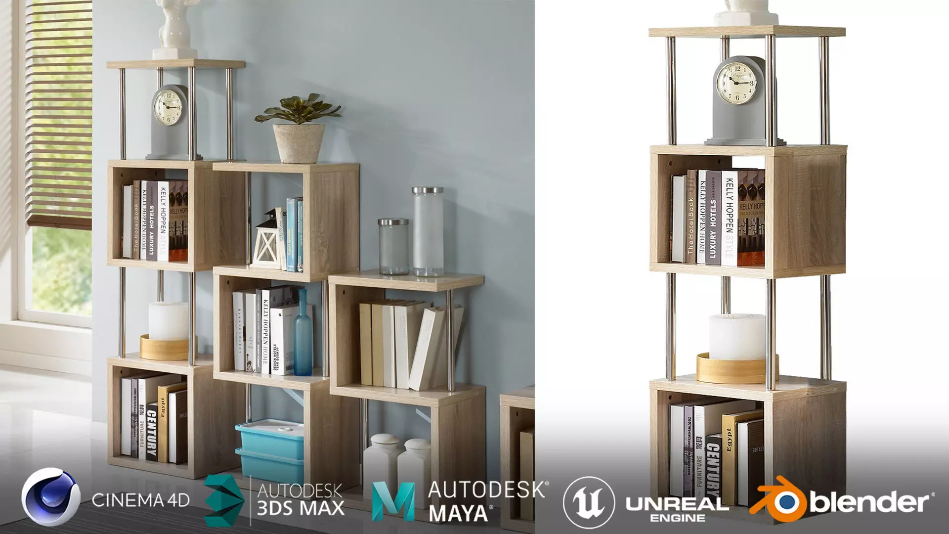 storage shelves 3D model_0