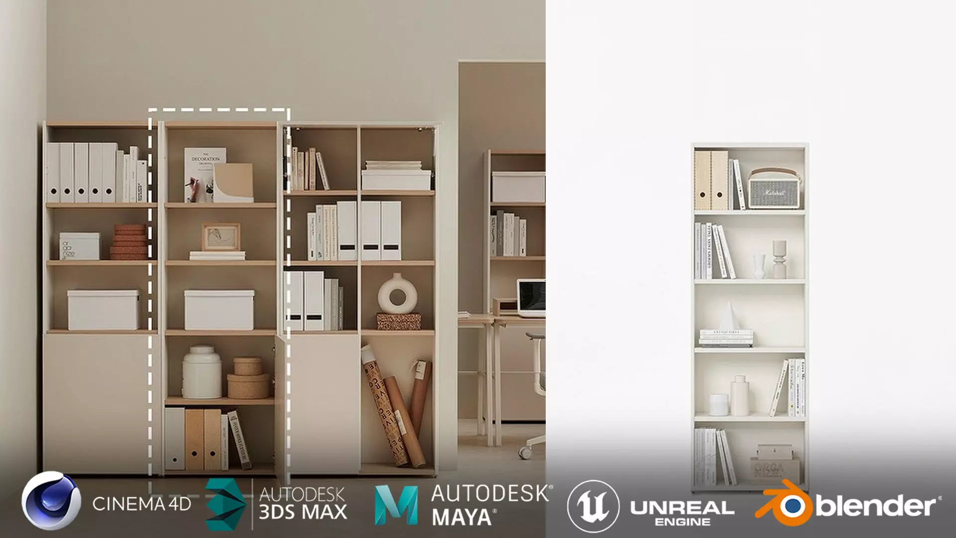 Tio general bookshelf 3D model_0