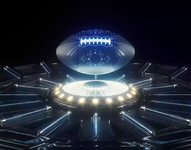 Futuristic American Football and Stage