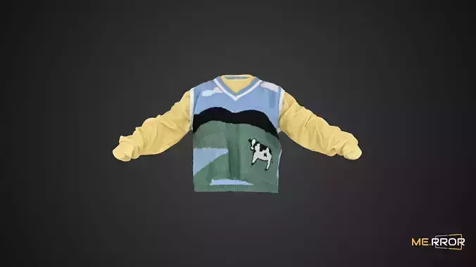 Knit Vest and Sweatshirts 3D model