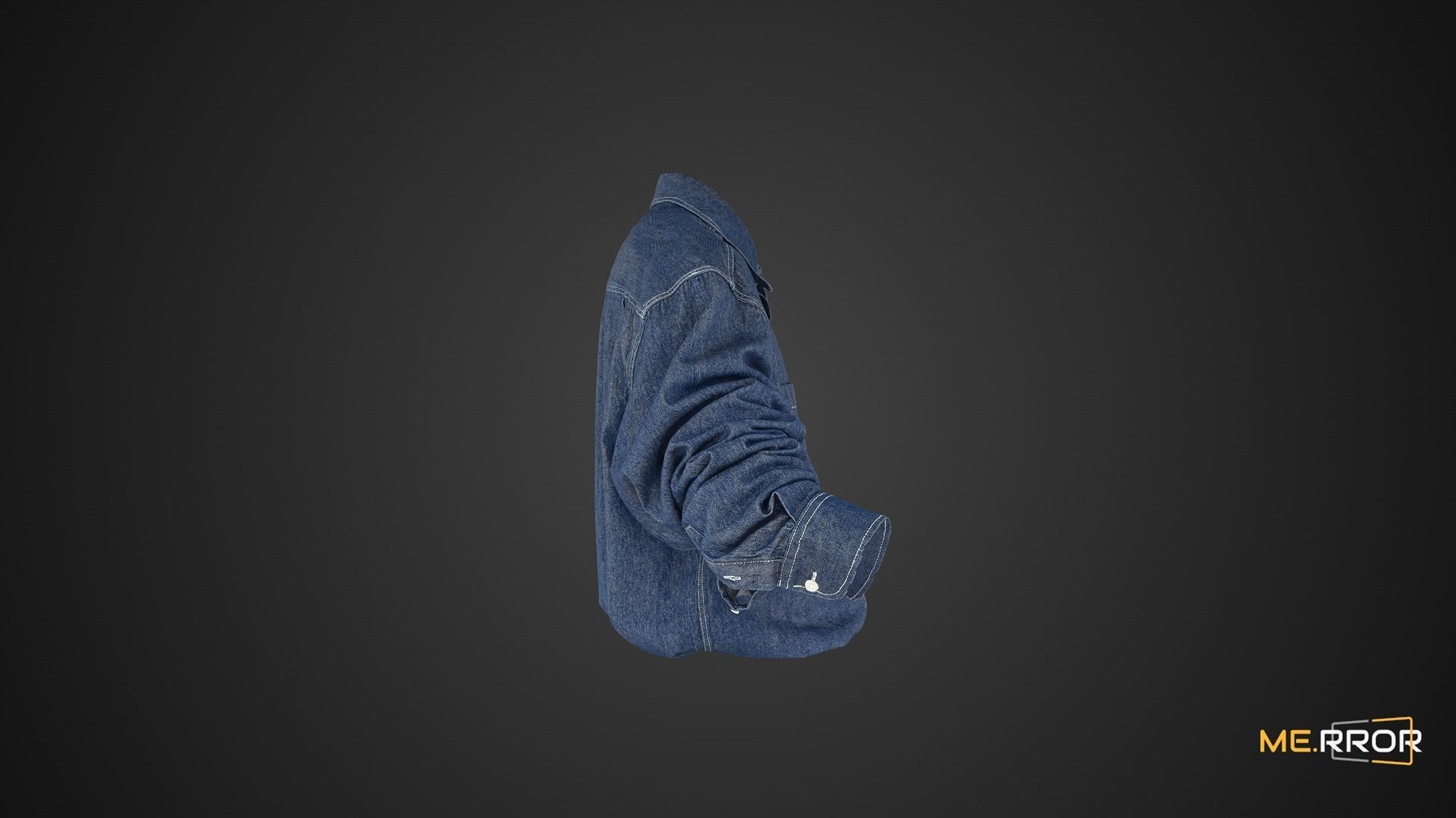 Blue Denim Shirts 3D model_4