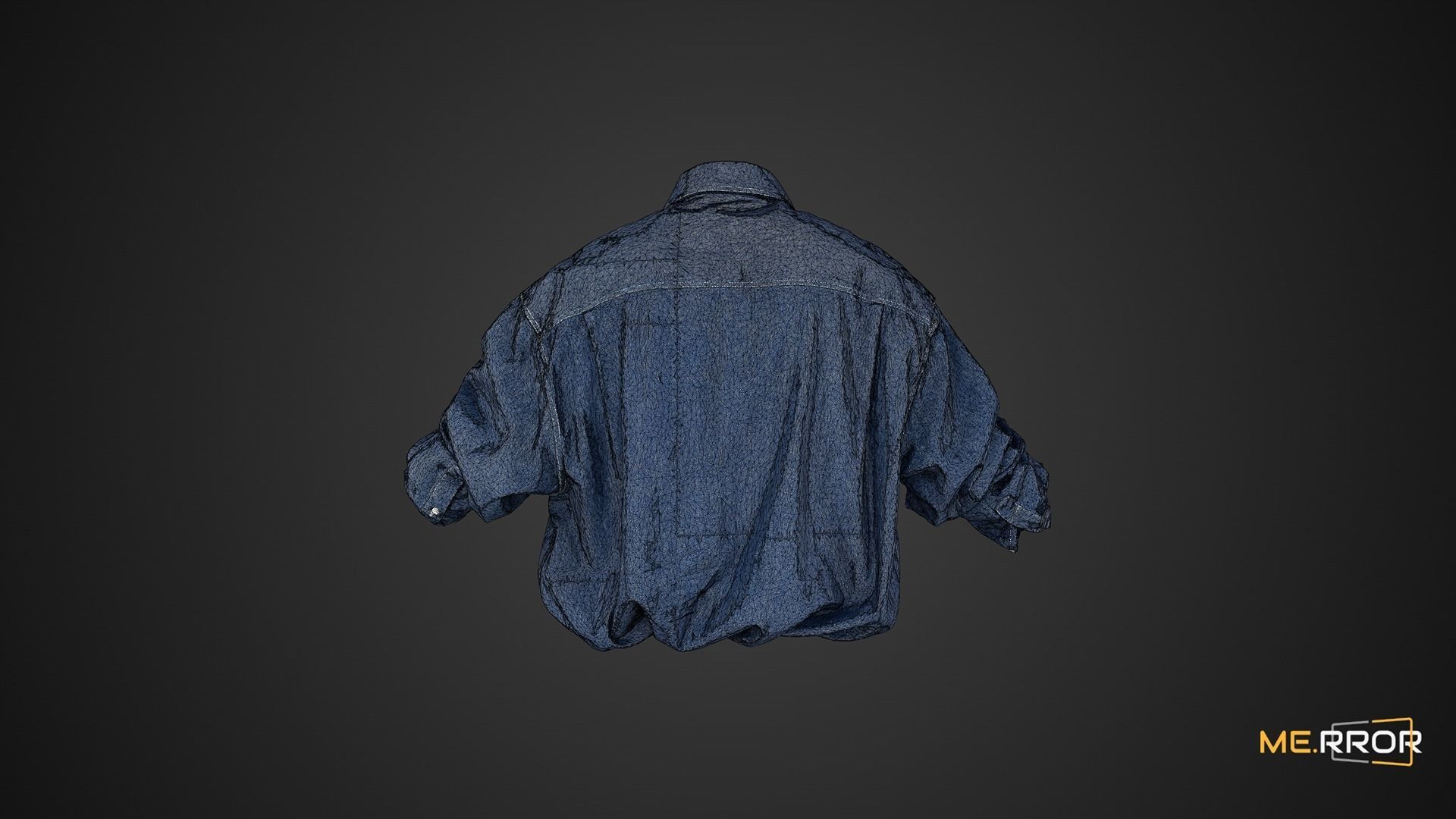 Blue Denim Shirts 3D model_3