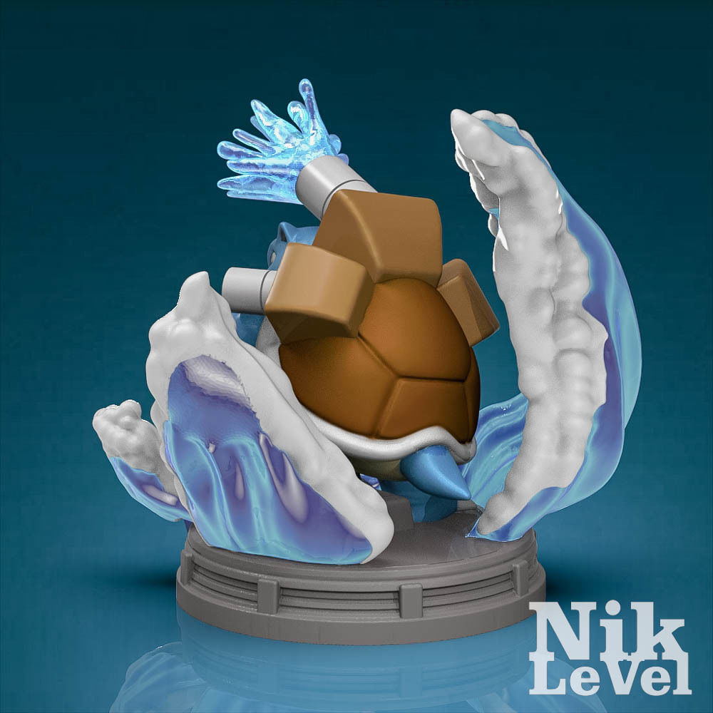 Blastoise Pokemon 3D Printable  3D print model_4