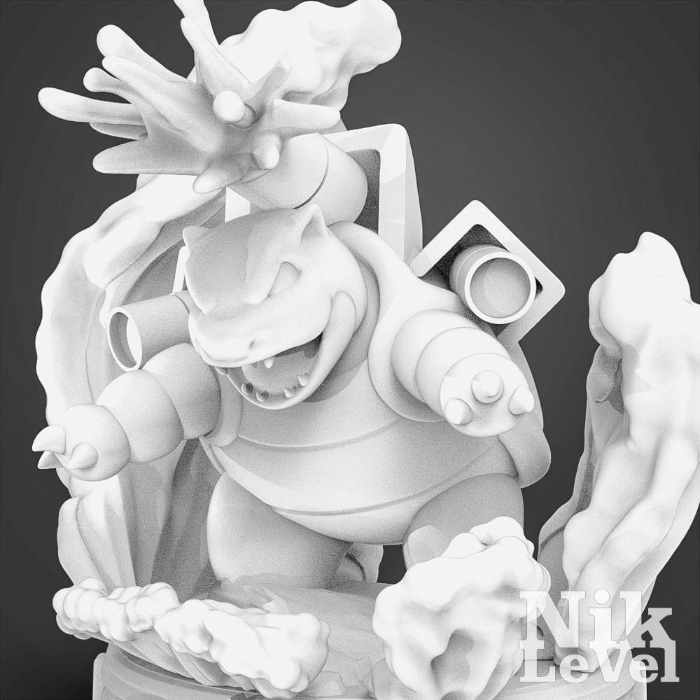 Blastoise Pokemon 3D Printable  3D print model_14