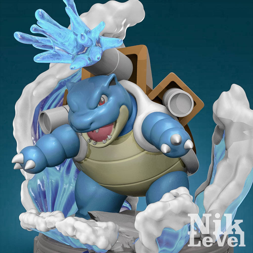Blastoise Pokemon 3D Printable  3D print model_6
